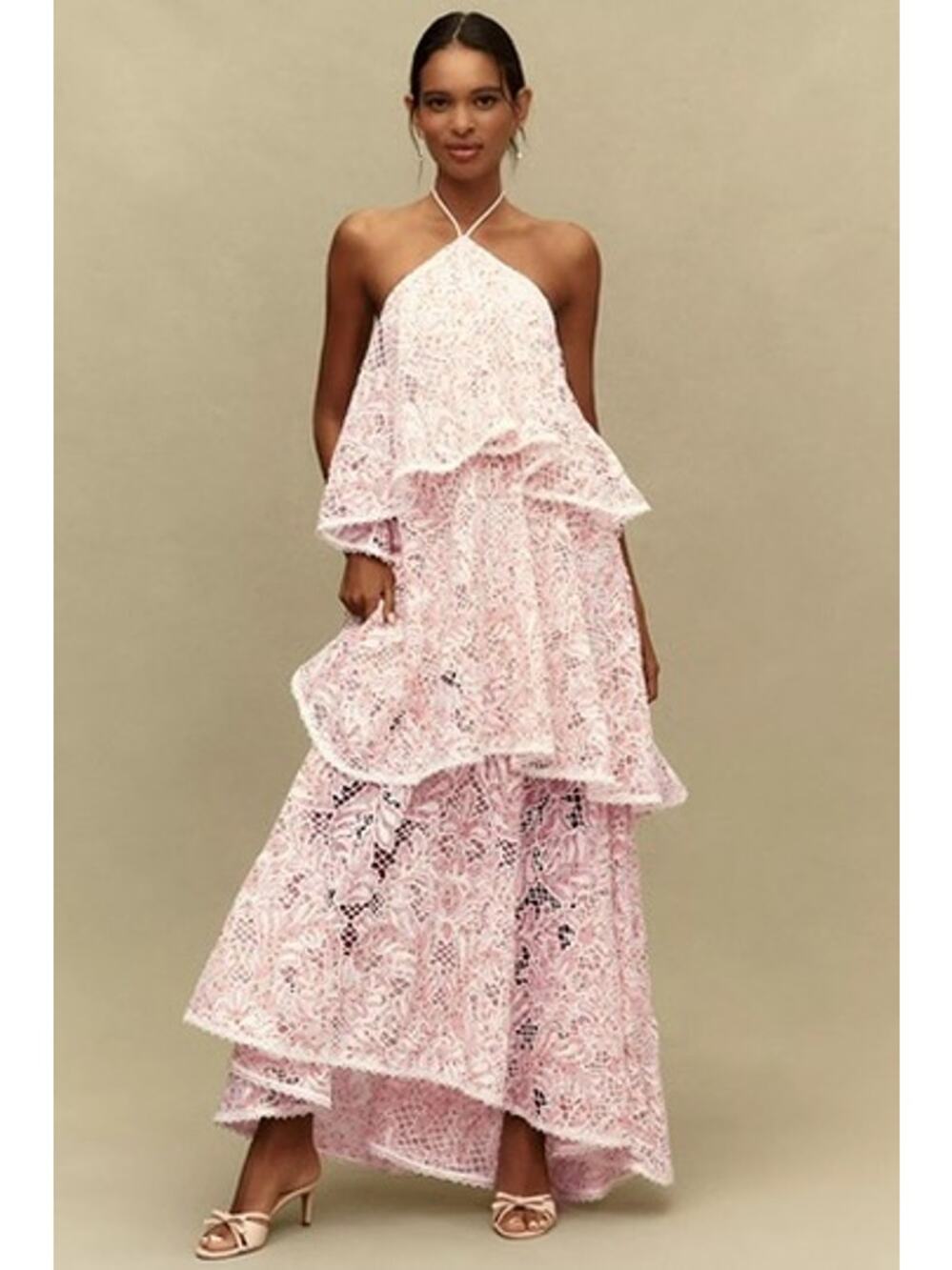 Elliott Valenica Tiered Halter Gown, NWT, Size M